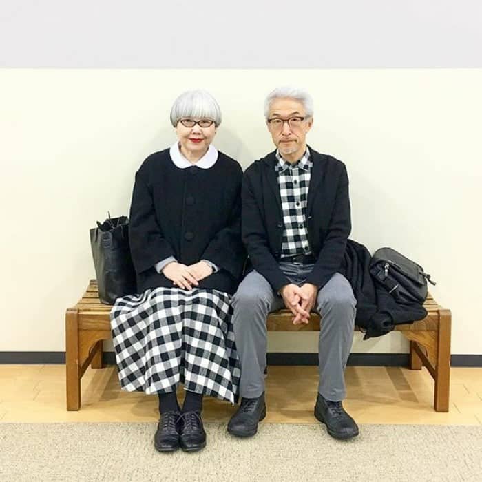 japanese couple wear matching outfits